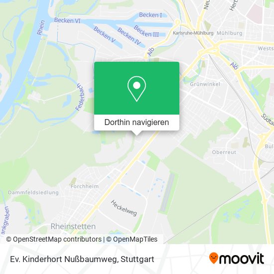 Ev. Kinderhort Nußbaumweg Karte