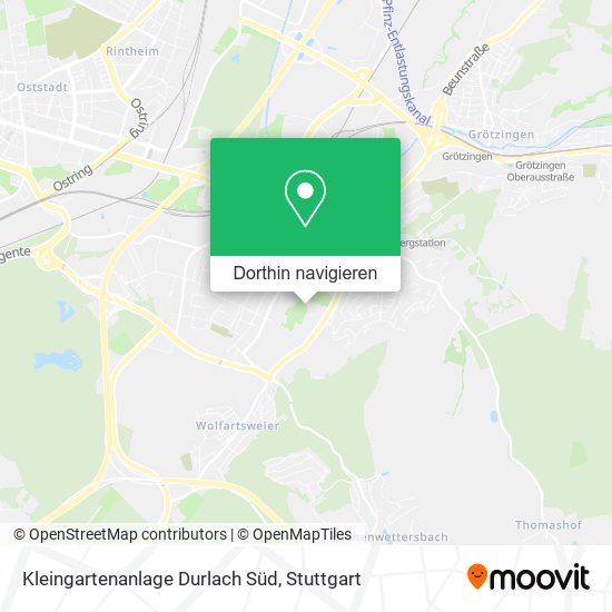 Kleingartenanlage Durlach Süd Karte