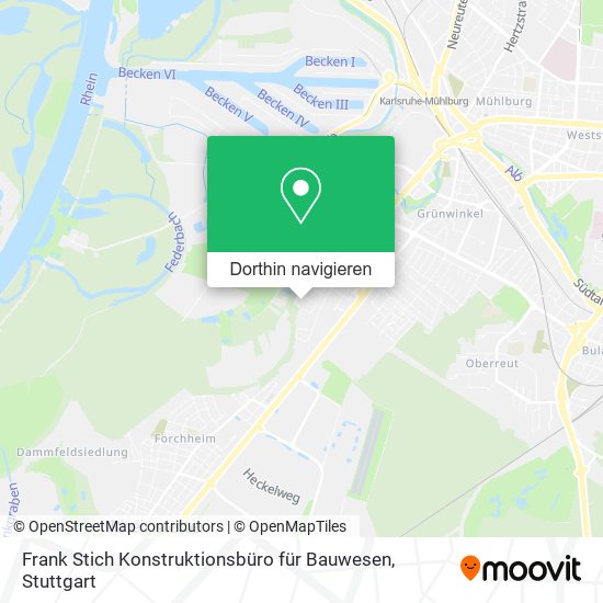 Frank Stich Konstruktionsbüro für Bauwesen Karte