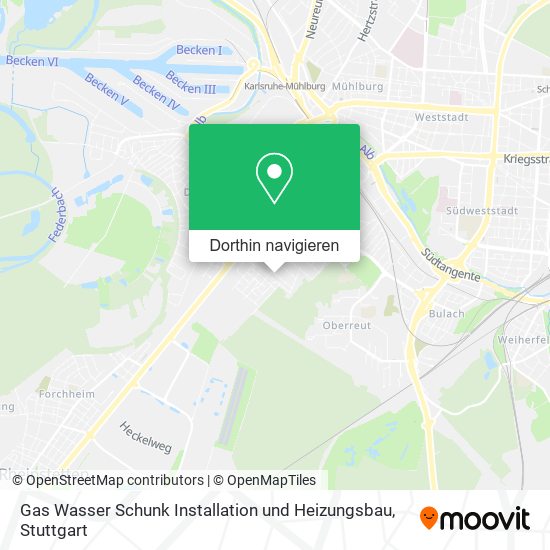 Gas Wasser Schunk Installation und Heizungsbau Karte