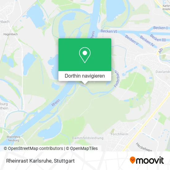 Rheinrast Karlsruhe Karte