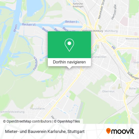 Mieter- und Bauverein Karlsruhe Karte