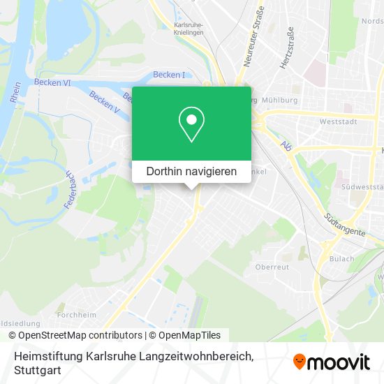 Heimstiftung Karlsruhe Langzeitwohnbereich Karte