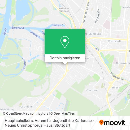 Hauptschulkurs: Verein für Jugendhilfe Karlsruhe - Neues Christophorus Haus Karte