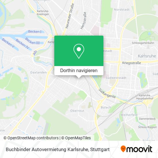 Buchbinder Autovermietung Karlsruhe Karte