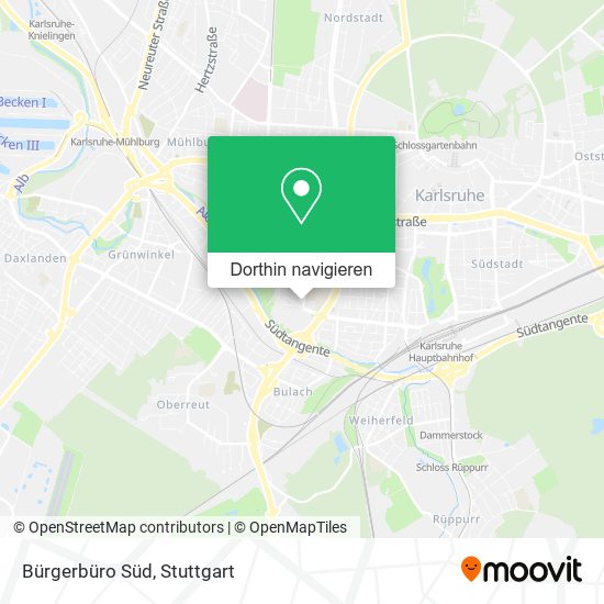 Bürgerbüro Süd Karte