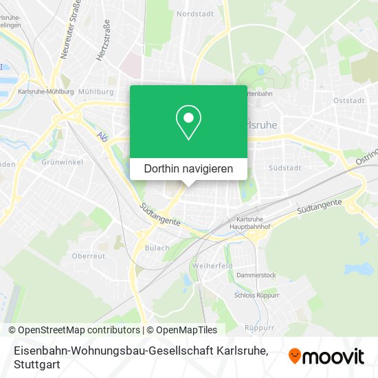 Eisenbahn-Wohnungsbau-Gesellschaft Karlsruhe Karte