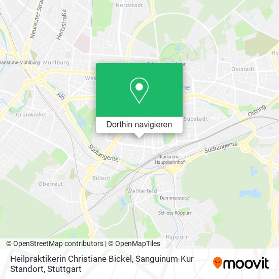 Heilpraktikerin Christiane Bickel, Sanguinum-Kur Standort Karte