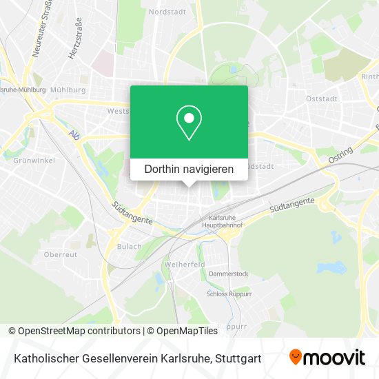 Katholischer Gesellenverein Karlsruhe Karte