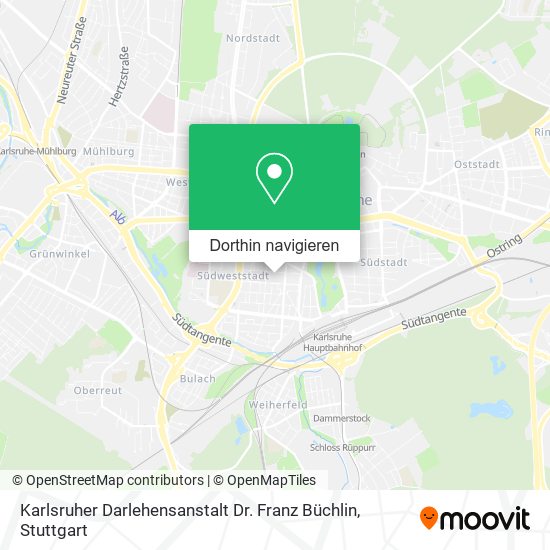 Karlsruher Darlehensanstalt Dr. Franz Büchlin Karte