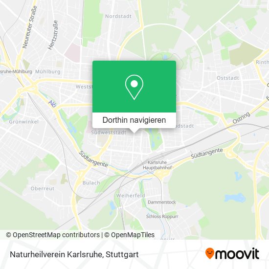 Naturheilverein Karlsruhe Karte