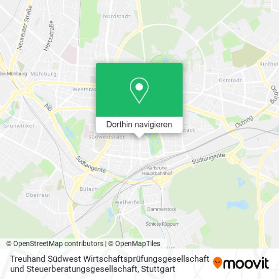 Treuhand Südwest Wirtschaftsprüfungsgesellschaft und Steuerberatungsgesellschaft Karte