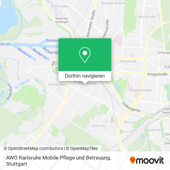 AWO Karlsruhe Mobile Pflege und Betreuung Karte
