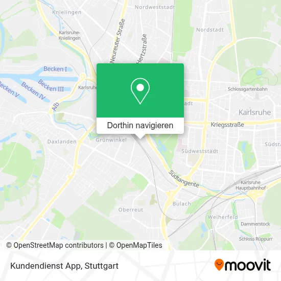 Kundendienst App Karte