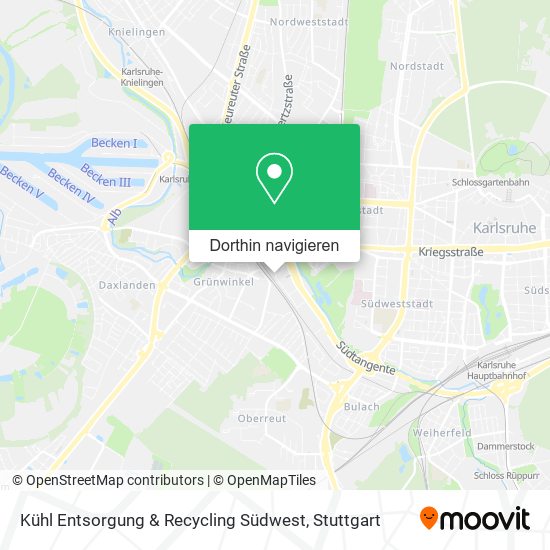 Kühl Entsorgung & Recycling Südwest Karte