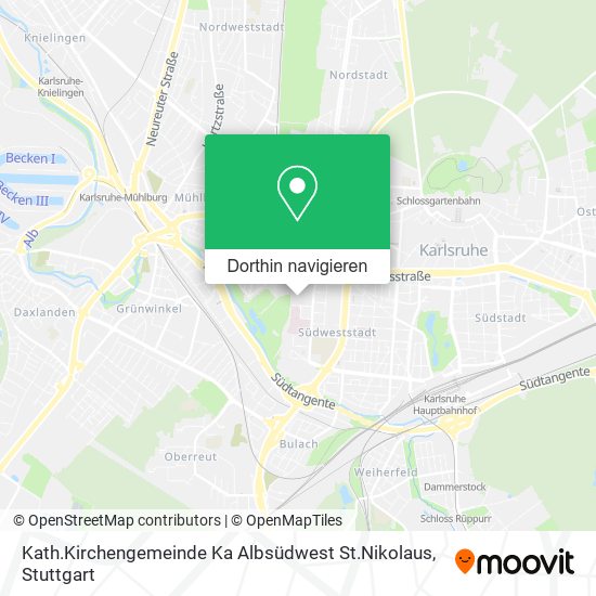 Kath.Kirchengemeinde Ka Albsüdwest St.Nikolaus Karte