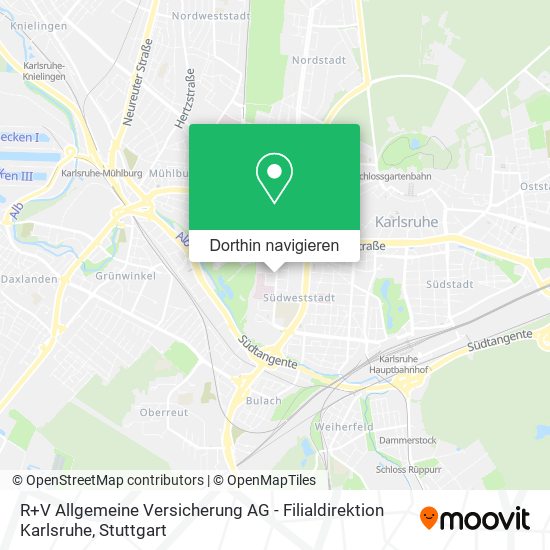 R+V Allgemeine Versicherung AG - Filialdirektion Karlsruhe Karte