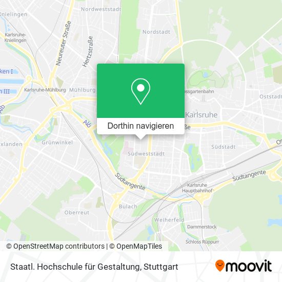 Staatl. Hochschule für Gestaltung Karte