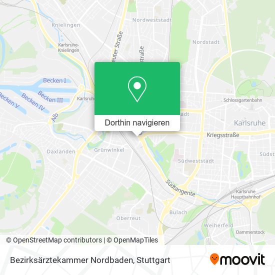 Bezirksärztekammer Nordbaden Karte