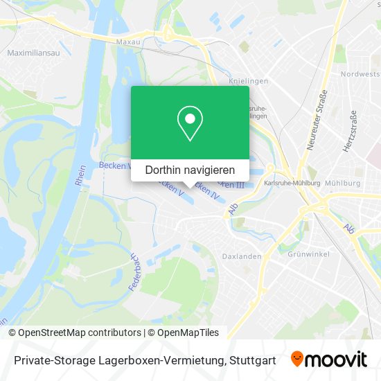 Private-Storage Lagerboxen-Vermietung Karte