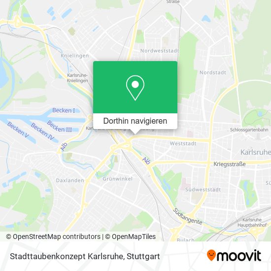 Stadttaubenkonzept Karlsruhe Karte