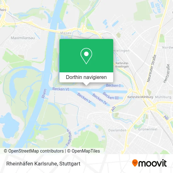 Rheinhäfen Karlsruhe Karte