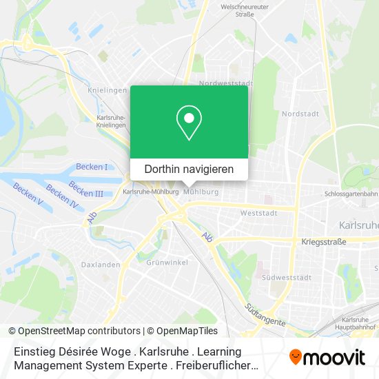 Einstieg Désirée Woge . Karlsruhe . Learning Management System Experte . Freiberuflicher Business P Karte