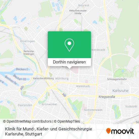 Klinik für Mund-, Kiefer- und Gesichtschirurgie Karlsruhe Karte