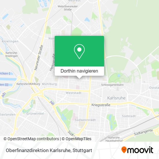 Oberfinanzdirektion Karlsruhe Karte