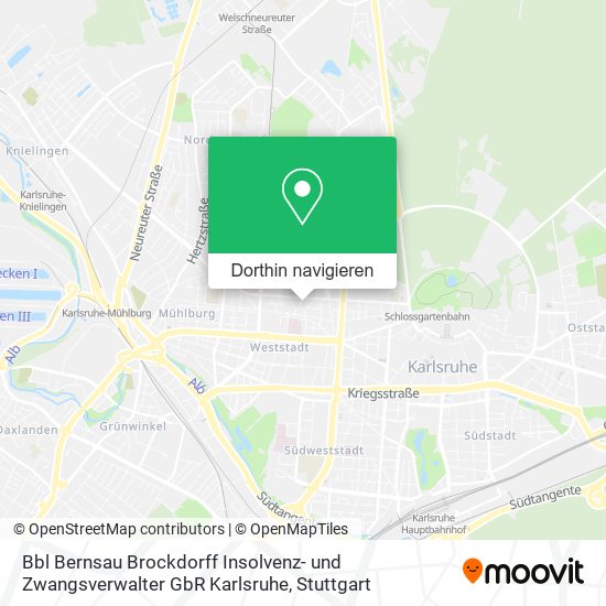 Bbl Bernsau Brockdorff Insolvenz- und Zwangsverwalter GbR Karlsruhe Karte