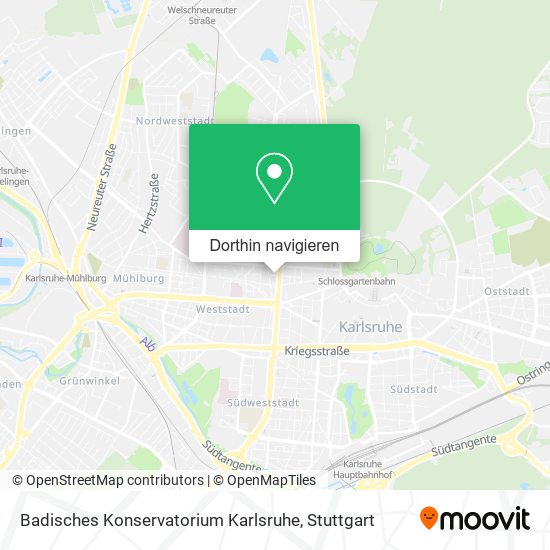 Badisches Konservatorium Karlsruhe Karte