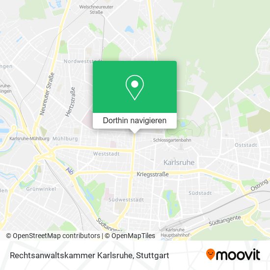 Rechtsanwaltskammer Karlsruhe Karte