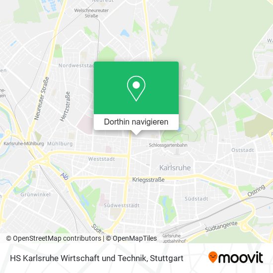 HS Karlsruhe Wirtschaft und Technik Karte