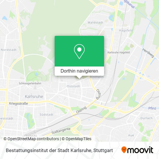 Bestattungsinstitut der Stadt Karlsruhe Karte