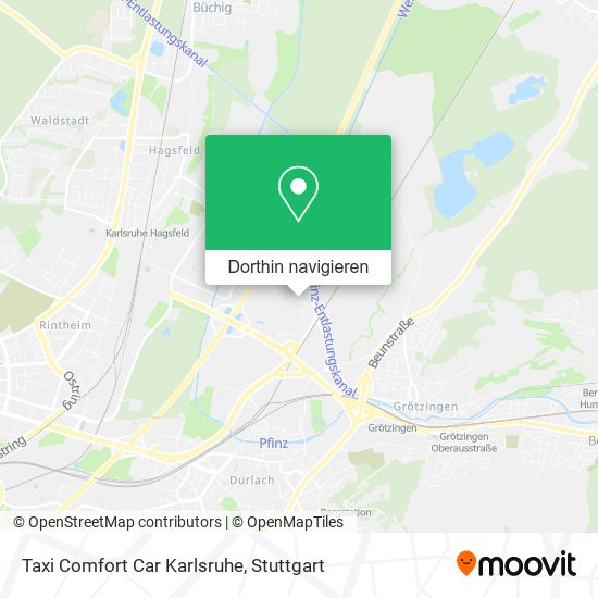 Taxi Comfort Car Karlsruhe Karte