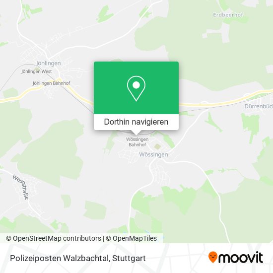 Polizeiposten Walzbachtal Karte