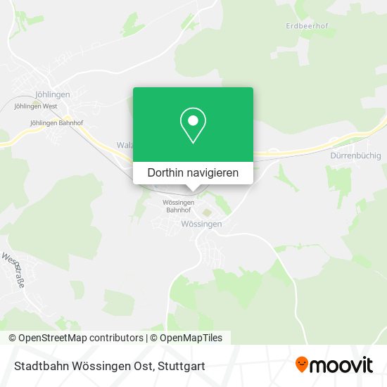 Stadtbahn Wössingen Ost Karte