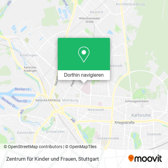 Zentrum für Kinder und Frauen Karte