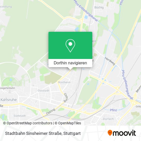 Stadtbahn Sinsheimer Straße Karte