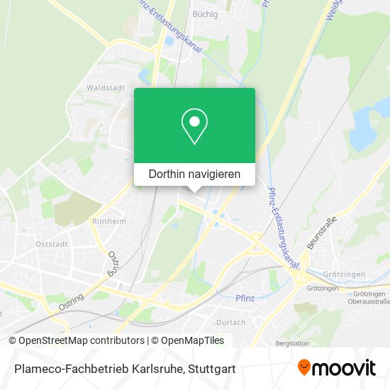 Plameco-Fachbetrieb Karlsruhe Karte