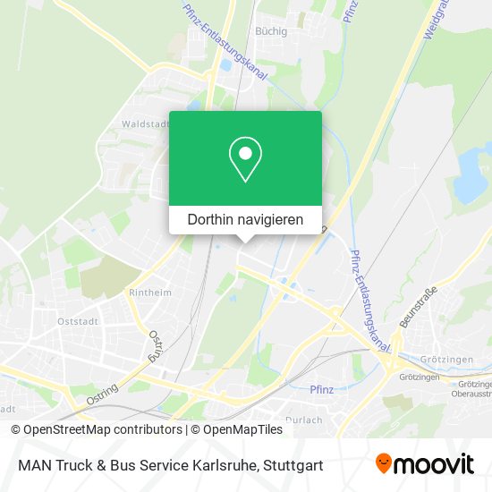 MAN Truck & Bus Service Karlsruhe Karte