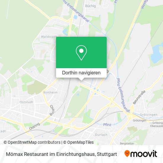 Mömax Restaurant im Einrichtungshaus Karte