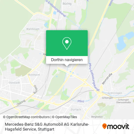 Mercedes-Benz S&G Automobil AG Karlsruhe-Hagsfeld Service Karte