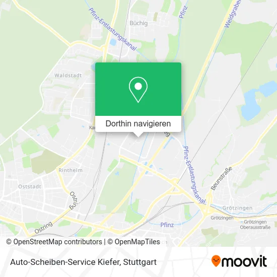 Auto-Scheiben-Service Kiefer Karte