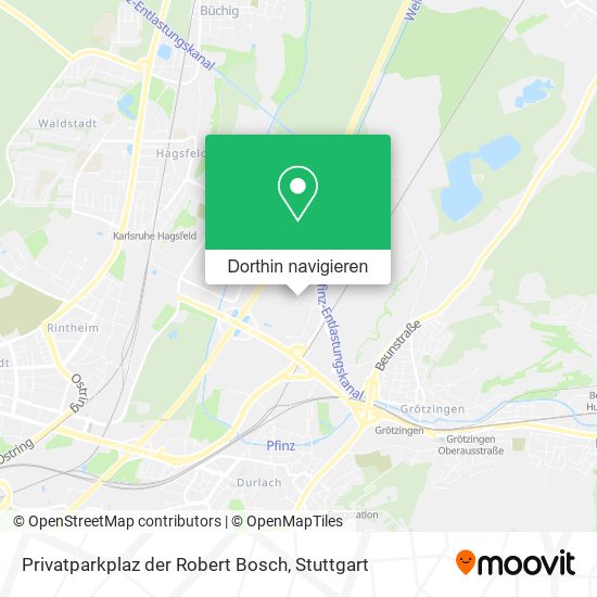 Privatparkplaz der Robert Bosch Karte