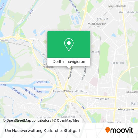 Uni Hausverwaltung Karlsruhe Karte