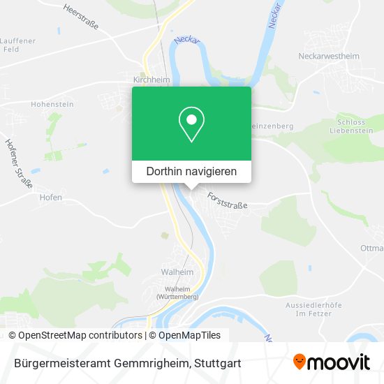 Bürgermeisteramt Gemmrigheim Karte