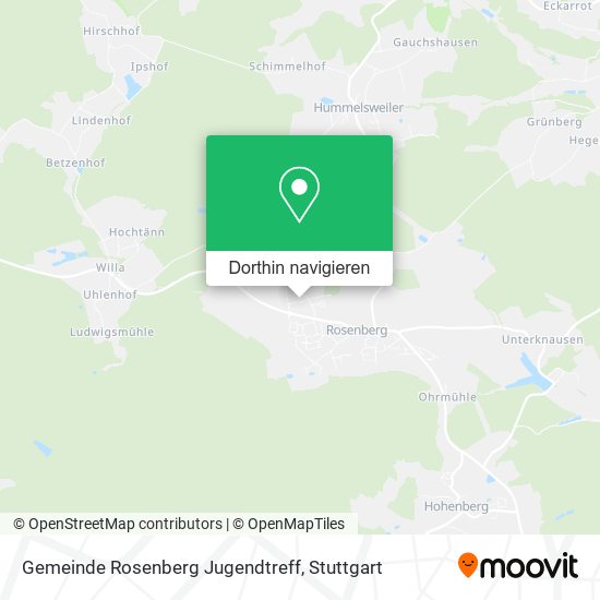 Gemeinde Rosenberg Jugendtreff Karte