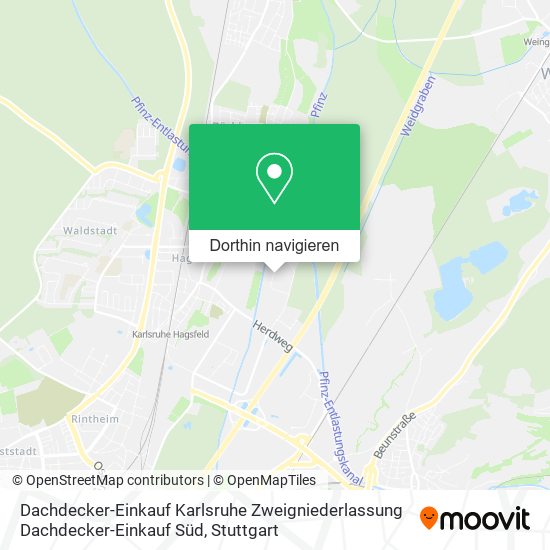 Dachdecker-Einkauf Karlsruhe Zweigniederlassung Dachdecker-Einkauf Süd Karte
