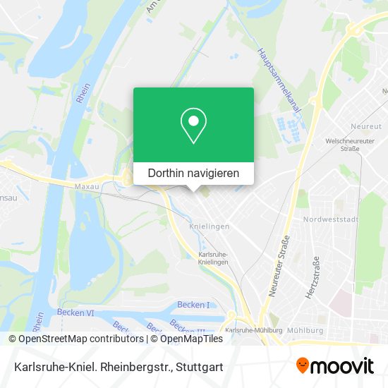 Karlsruhe-Kniel. Rheinbergstr. Karte